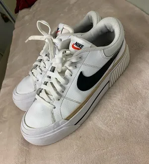 Nike Womens Court Legacy Lift White Black Hemp Shoes Size 8.5 thumbnail 1