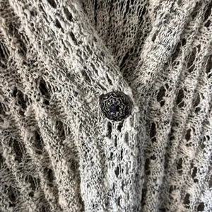 Soft Surroundings 4X Open Knit Beige Duster Cardigan Long Sleeve One Button Boho thumbnail 5