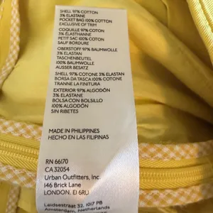 Maeve Anthropologie Yellow‎ Pleated High Waisted Shorts Size 6 Side Zip Cotton thumbnail 7