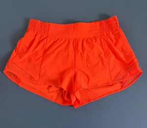 Lululemon Hotty Hot High-Rise Neon Orange Lined 2.5” Shorts thumbnail 1