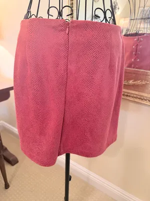 Lilyful Textured Pink mini Skirt with subtle reptile texture thumbnail 2