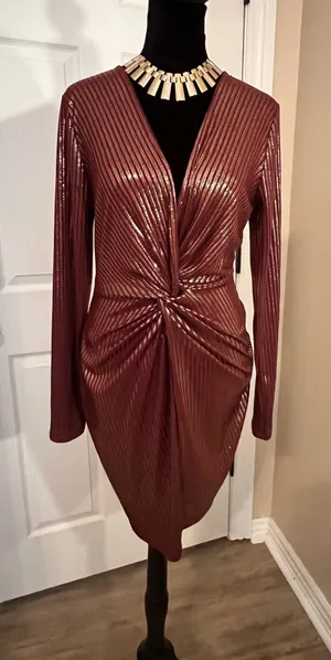 Lulus Sexy Burgundy Bodycon Dress Size medium thumbnail 1