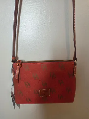 Dooney & Bourke Crossbody Pouchette Brick Leather Bag New thumbnail 1