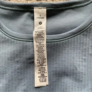 Lululemon Ebb to Street Long Sleeve Shirt Light Blue NWT Size 6 thumbnail 4