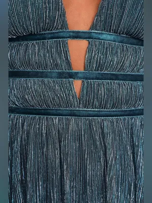 Lulu's Smokeshow Teal Metallic Mini Dress thumbnail 5