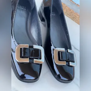 Stuart Weitzman buckled patent leather shoes size 8 thumbnail 3