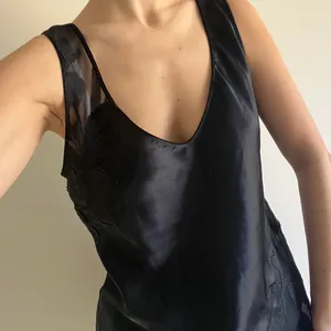 Oscar de la Renta Black Silk Vintage Tank Top thumbnail 5