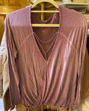 American Eagle Outfitters Soft & Sexy Pink Purple Long Sleeve Shirt thumbnail 1