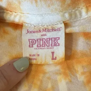 PINK Victoria's Secret University Of TN Orange White Tie Dye Shirt Large College thumbnail 6
