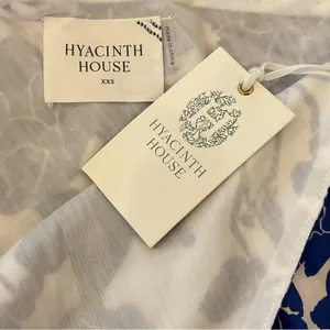 Hyacinth House Sybil Maxi Dress XXS Blue Floral One Shoulder Cotton Lined NWT thumbnail 7