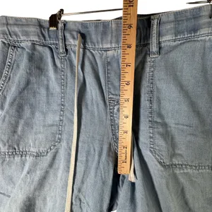 Torrid Feel The Fit Chambray Wide Leg Pull On Pants Drawstring Women 00 10 12 XL thumbnail 6