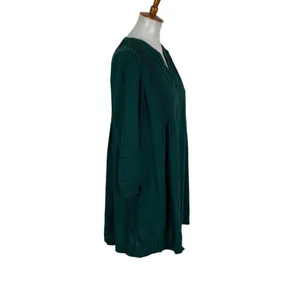 J Jill Petite Green Dress Small Long Sleeve‎ Boho Cottagecore Modest Work Casual thumbnail 3