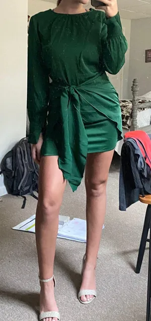 Wrap Dress Green thumbnail 1