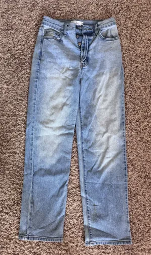 Classic High-Rise Straight Leg Women's Jeans - Light Blue thumbnail 1