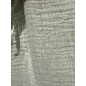 9seed Women Sz S Kaftan Dress White Gauze Cotton Boho Coverup Beach Coastal thumbnail 6