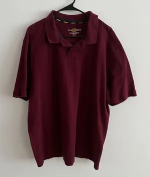 Club Room Size XXL 100% Pima Cotton Maroon Polo thumbnail 1