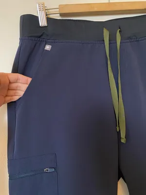 FIGS Zamora 6-Pocket Jogger Scrub Pants Quiet Navy Blue Sz Large TALL thumbnail 6