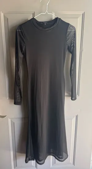 Mesh dress in Black thumbnail 1