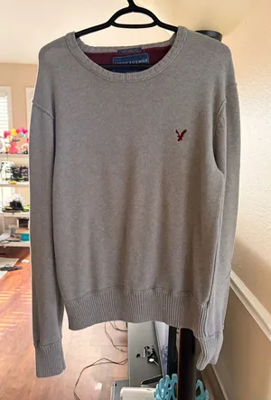 Vintage Fit American Eagle Grey Sweater thumbnail 1