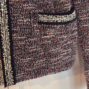 Talbots tweed blue and red open blazer jacket size small thumbnail 5