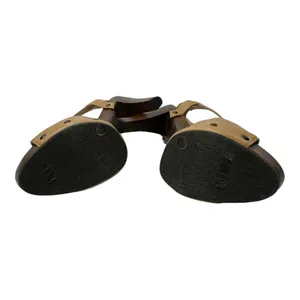 Diane Von‎ Furstenberg Shoes Women 6 Tan Leather Open Toe Slingback Wood Heels thumbnail 8