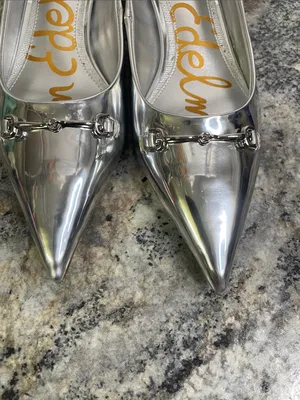 Sam Edelman Kaya 2 Women's Silver Pumps with dust bag thumbnail 2