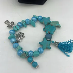 Necklace Earrings Bracelet Turquoise/Silver Hand Made thumbnail 4