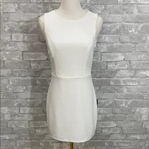 Lulus CONFIDENT CUTIE WHITE TIE BACK SLEEVELESS MINI DRESS thumbnail 2