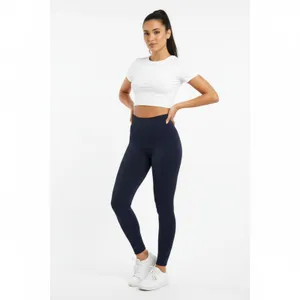 Spanx Dark Navy Blue Full Form Fitting High Waist Rise Leggings Pants S thumbnail 7