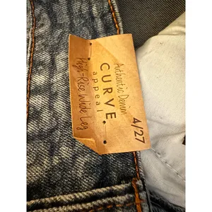 Curve Appeal Jeans Womens Size 4 High Rise Wide Leg Leopard Print Cotton NWT thumbnail 12