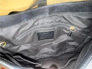 Vintage Coach Black Signature Canvas Shoulder Bag with Brass Hardware thumbnail 10