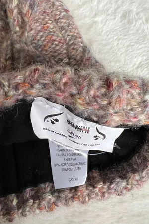 Confetti Cable Pom Beanie thumbnail 3
