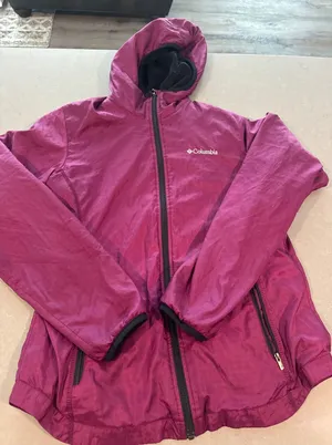 Columbia Womens small Hooded Jacket Lightweight‎ Purple Full Zip Coat thumbnail 1