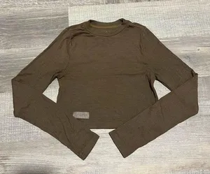 Set Active REMIX FORM CROP LONGSLEEVE - COOKIE thumbnail 1