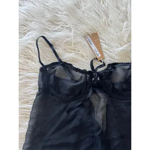 Skims Romance Babydoll Top Onyx Size Small thumbnail 7