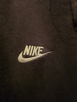 O Nike Women's Dark Charcoal Fleece Joggers with White Swoosh Small thumbnail 2