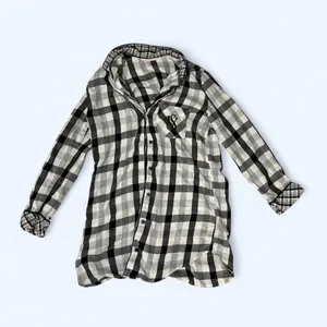 Victoria's Secret Plaid Button-Down Shirt – XS – Black & White –‎ Cotton Modal thumbnail 2