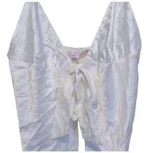 Victoria’s Secret 90s Silk Babydoll Tie Front Slip Dress Medium White Lingerie thumbnail 3