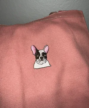 French Bulldog Mini Tote Pink thumbnail 3