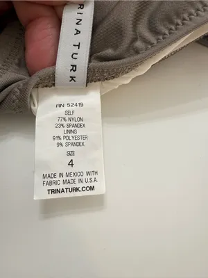 Trina Turk Taupe Halter Top Only Size 4 thumbnail 7