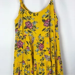 Boutique Yellow & Pink Floral Sleeveless‎ Maxi Dress S thumbnail 3
