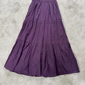 Bila77 Women’s Kelsey Maxi Dress Sleeveless Smocked Tiered V-Neck in Purple S thumbnail 9