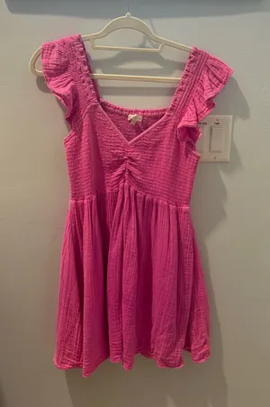 loveshack fancy pink mini dress thumbnail 1