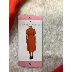 Draper James Red Wrap Dress Ruffle Neck‎ Short Sleeve Midi S S7005BBS NEW thumbnail 4