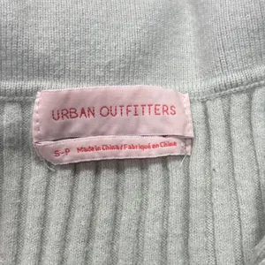 Urban Outfitters Skylar S Mint Green Ribbed‎ Collared Button Up Cropped Sweater thumbnail 6