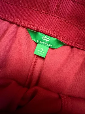 Women’s Burgundy Velour Jogger Pants size XS thumbnail 8