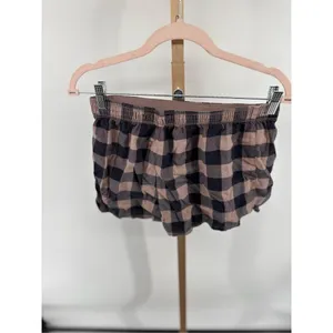 PINK Victoria's Secret Plaid Pajama Shorts Elastic Waist Small thumbnail 4