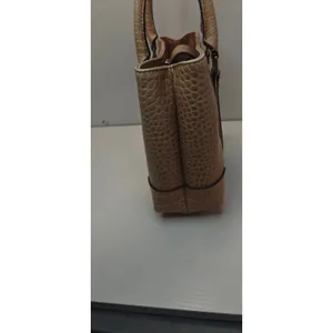 Vintage Liz Claiborne Tan Faux leather Croc shulder bag thumbnail 6