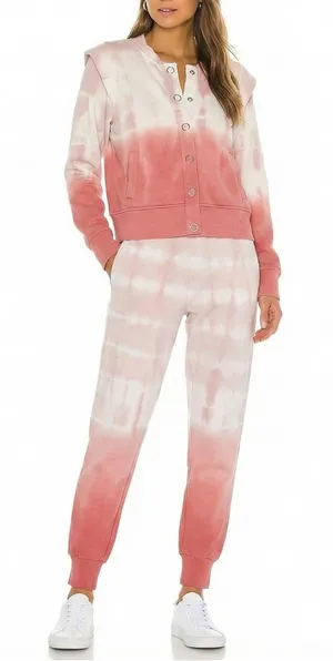 525 AMERICA Jogger Set XS‎ Clay Rose Pink Revolve Ombre Streetwear NEW thumbnail 1