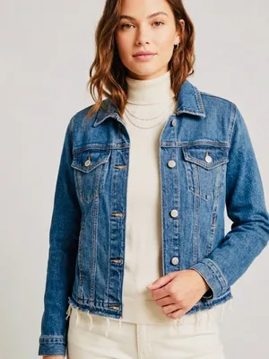 Abercrombie & Fitch Classic Blue Denim Jacket - Size M thumbnail 1